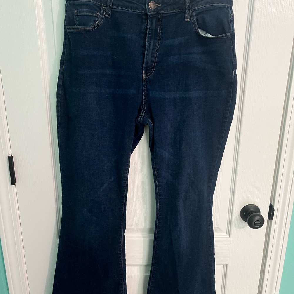 Dark Blue Bell bottom Women's Jeans